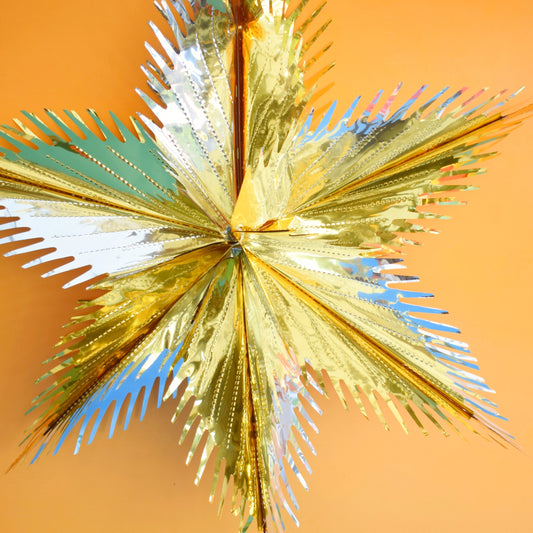 Vintage 1970s Foil Christmas Decorations - Garlands/ Hangers - x5