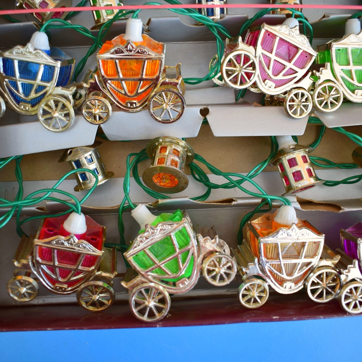 Vintage 1970s Special String Lights - Cinderella Carriages By Pifco- Boxed