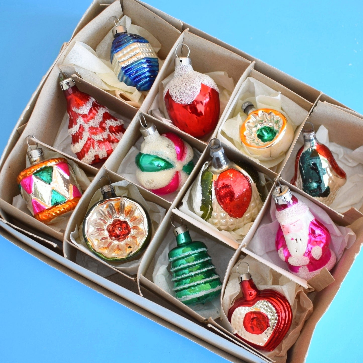 Vintage 1960s Glass Special Christmas Baubles - Smaller Mix