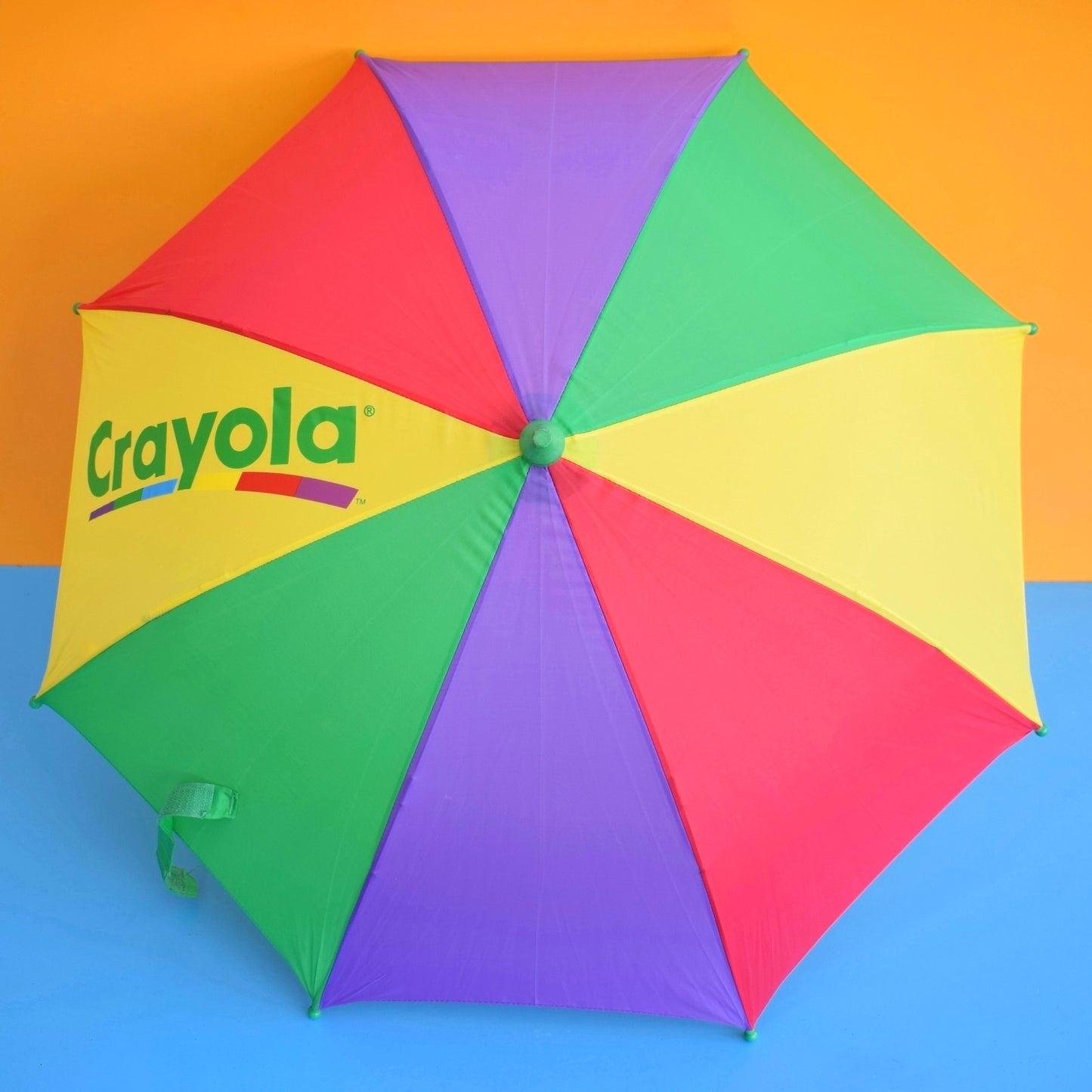 Vintage 1990s Kids Umbrella - Crayola Crayon Style - Rainbow