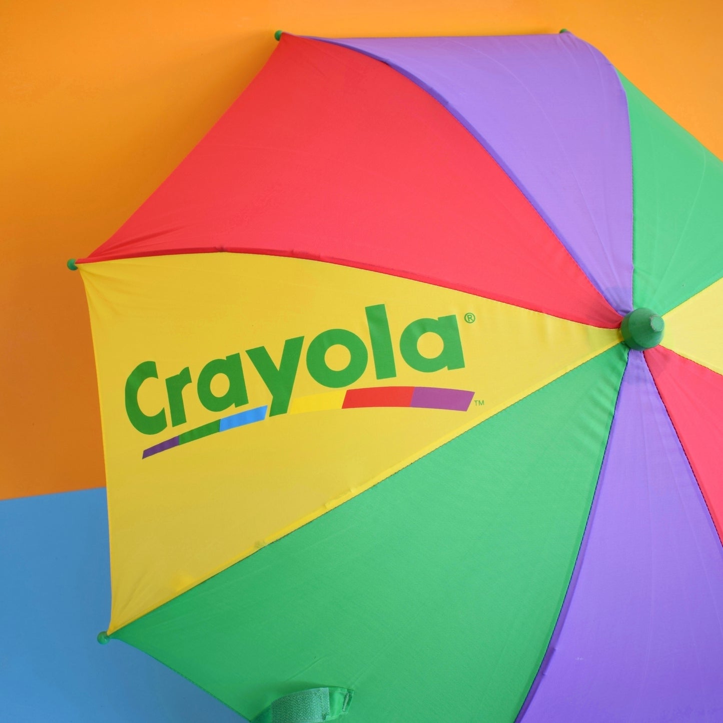 Vintage 1990s Kids Umbrella - Crayola Crayon Style - Rainbow