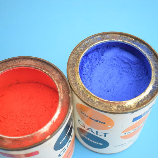 Vintage 1980s Powder Poster Paint Tins - Galt