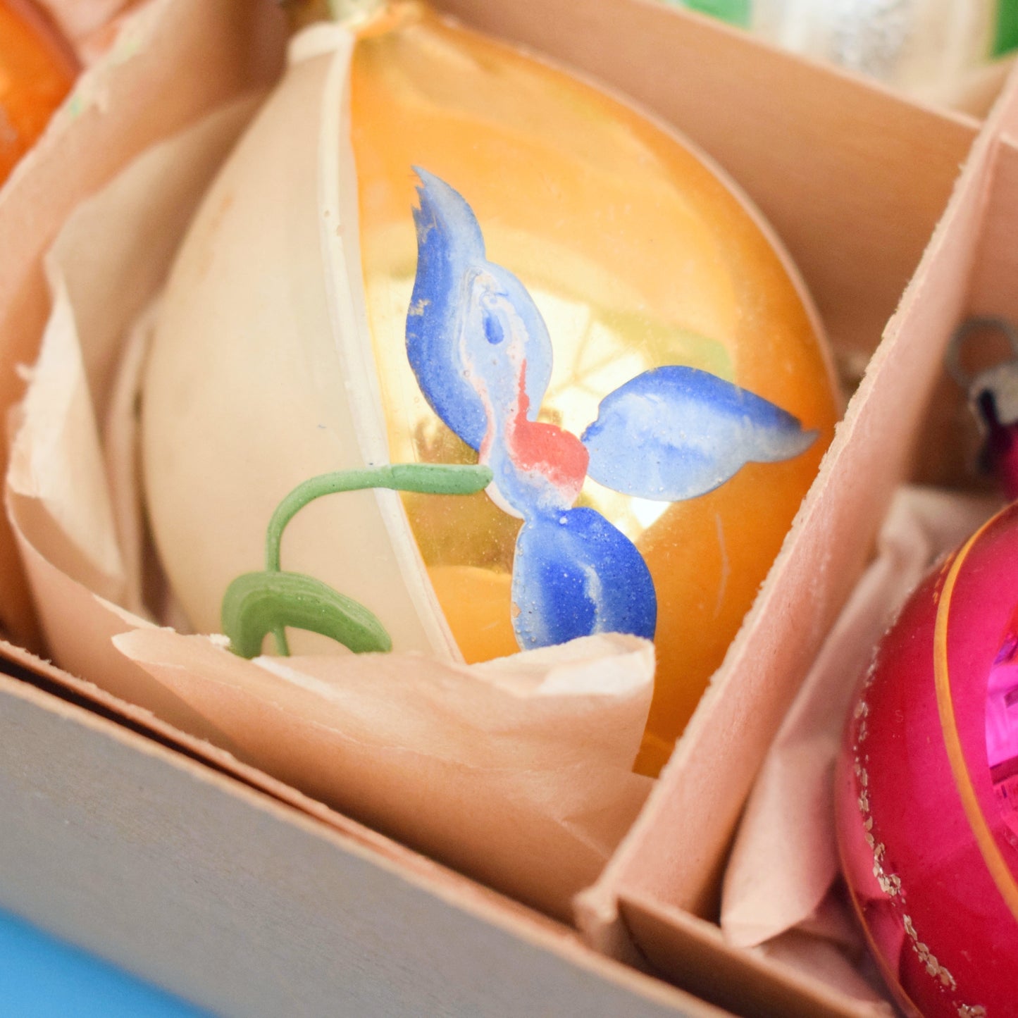 Vintage 1970s Glass Christmas Baubles - Medium - Mixed & lovely