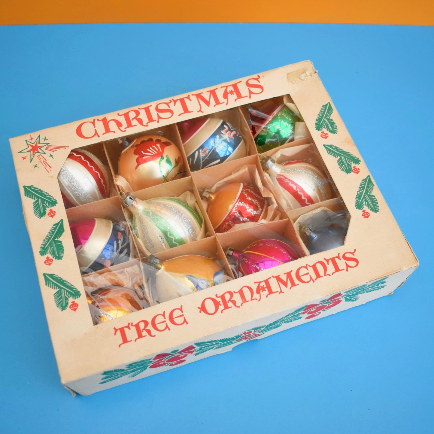 Vintage 1970s Glass Christmas Baubles - Medium - Mixed & lovely