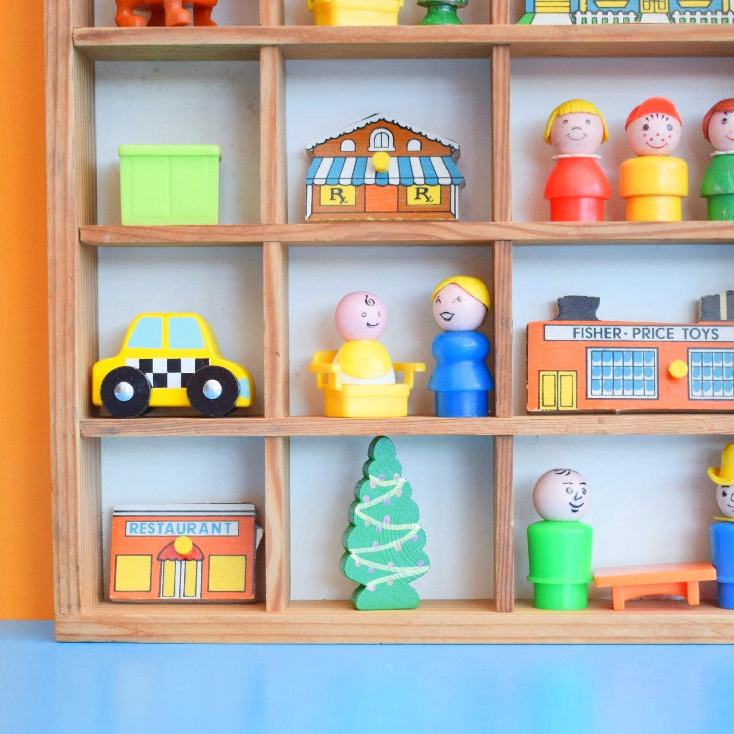 Vintage 1990s Wooden Display Unit - Ikea & Fisher Price Collection