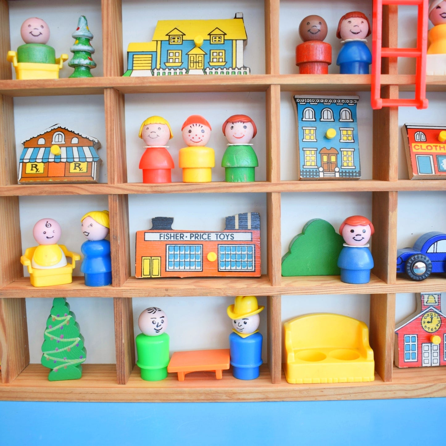 Vintage 1990s Wooden Display Unit - Ikea & Fisher Price Collection
