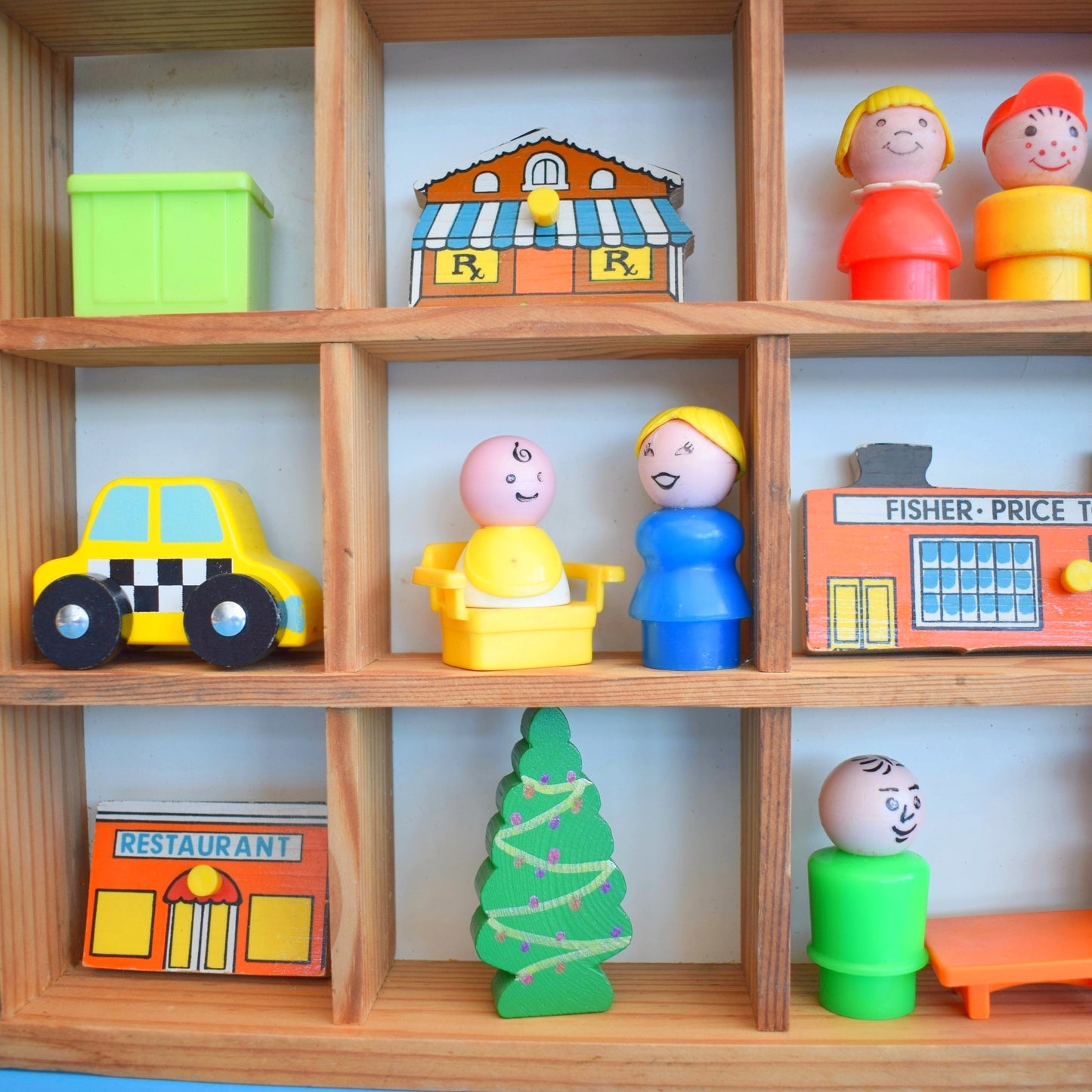 Vintage 1990s Wooden Display Unit - Ikea & Fisher Price Collection