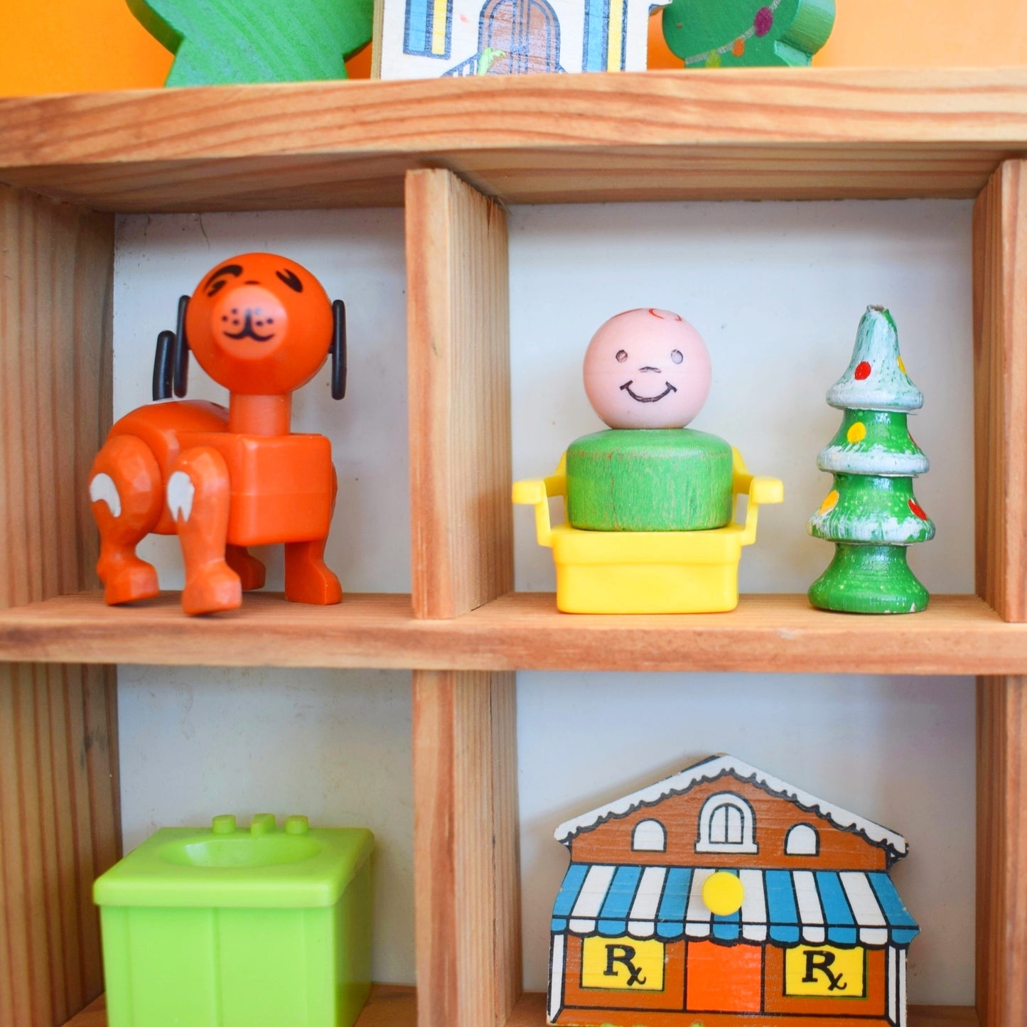 Vintage 1990s Wooden Display Unit - Ikea & Fisher Price Collection