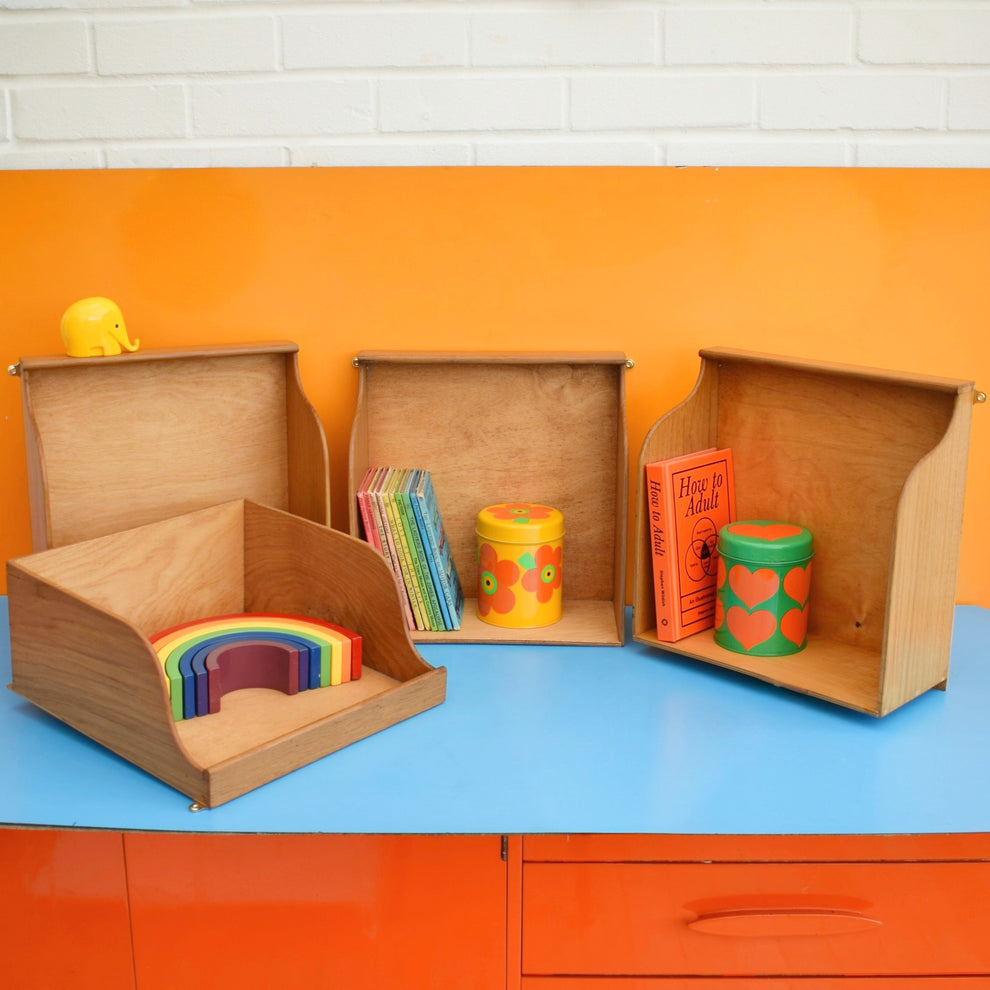 Vintage 1950s Wooden Display Shelves / Old Drawers Pineapple Retro