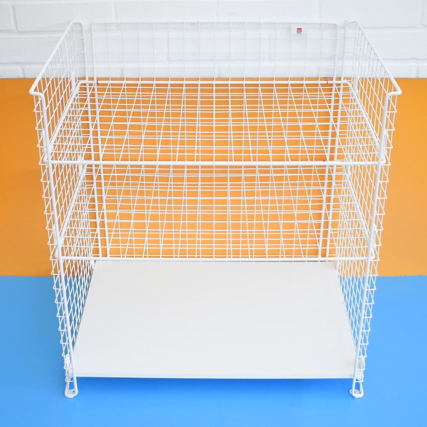 Vintage 1980s Wire Frame Shelving Unit / Plant / Display - White - Flat Packed