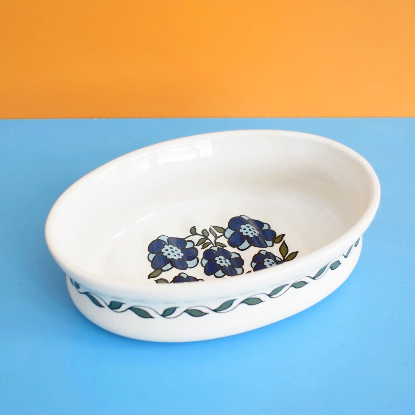 Vintage 1970s Soap Dish - Taunton Vale - Blue by Pineapple Retro