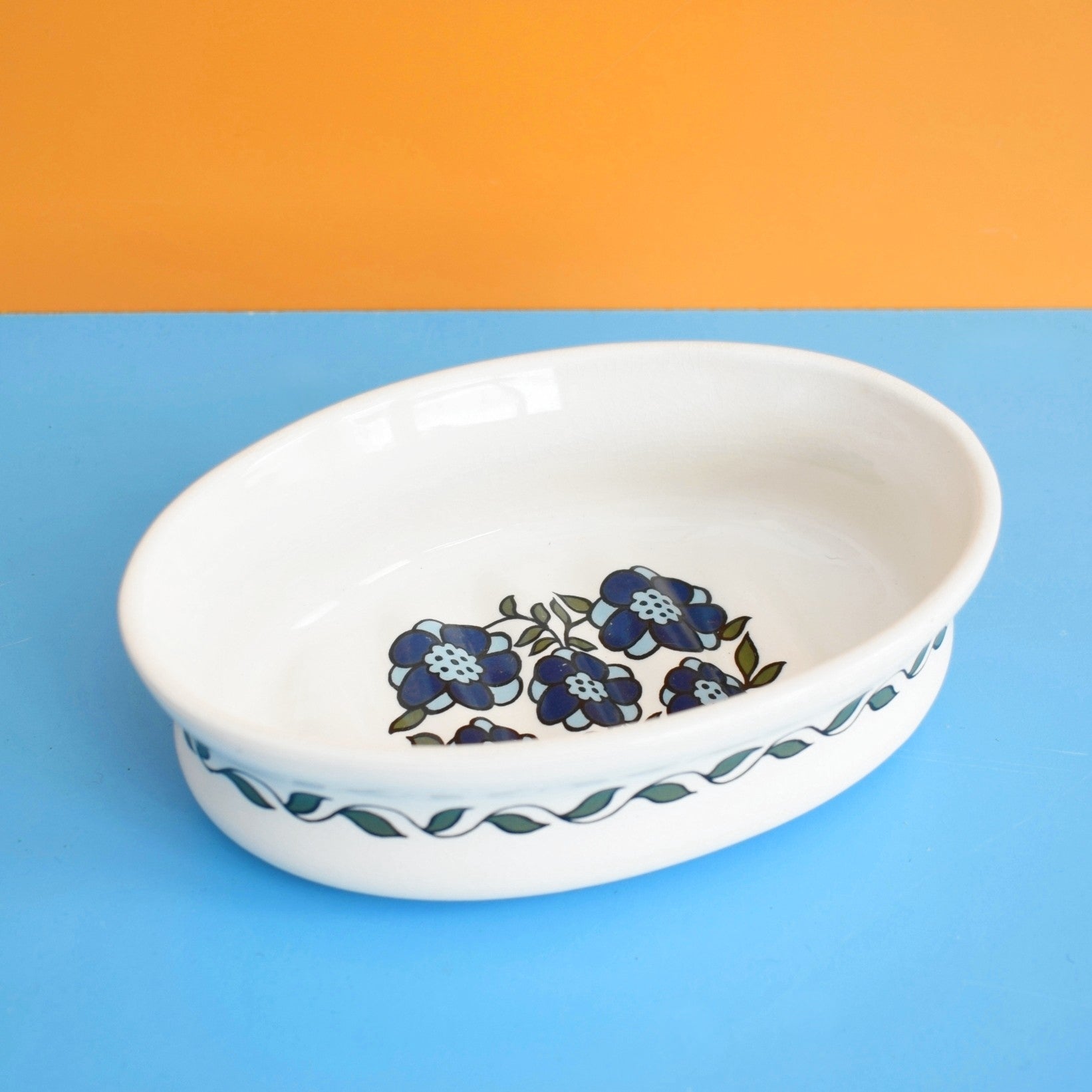 Vintage 1970s Soap Dish - Taunton Vale - Blue by Pineapple Retro