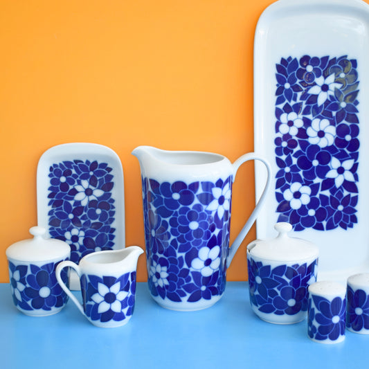 Vintage 1970s China Set - Arzberg Germany- Blue Flowers