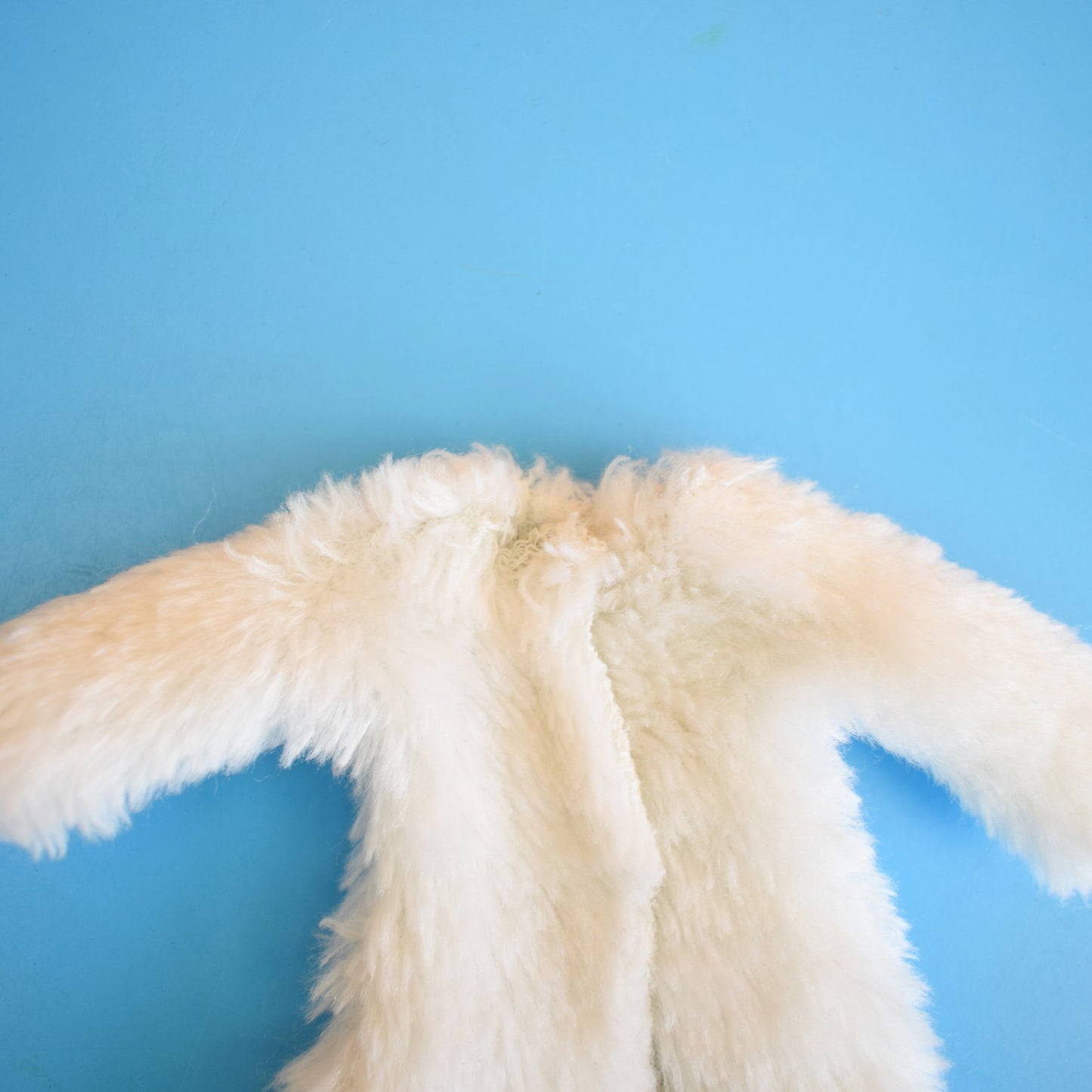 Vintage 1970s Hasbro Charlies Angels Russian Roulette White Faux Fur Coat