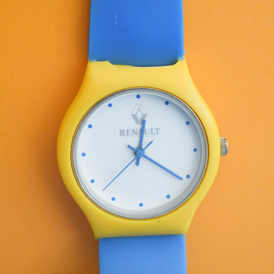 Vintage 1990s Watch Swatch For Renault - Blue & Yellow