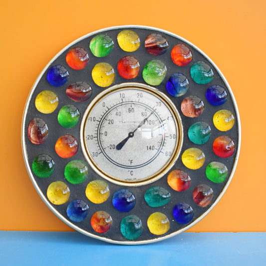 Vintage 1970s Glass ASAHI Pebble Designed Thermometer