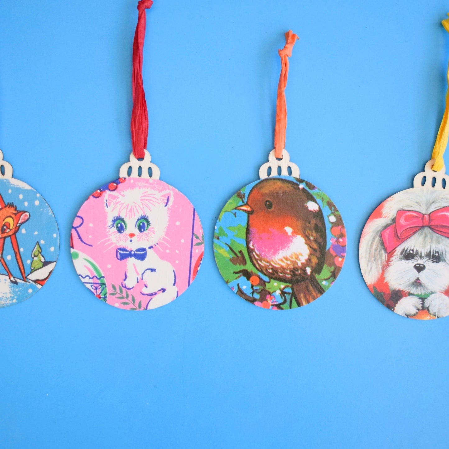 Vintage Wooden Gift Tags - Vintage Wrapping Paper Designs