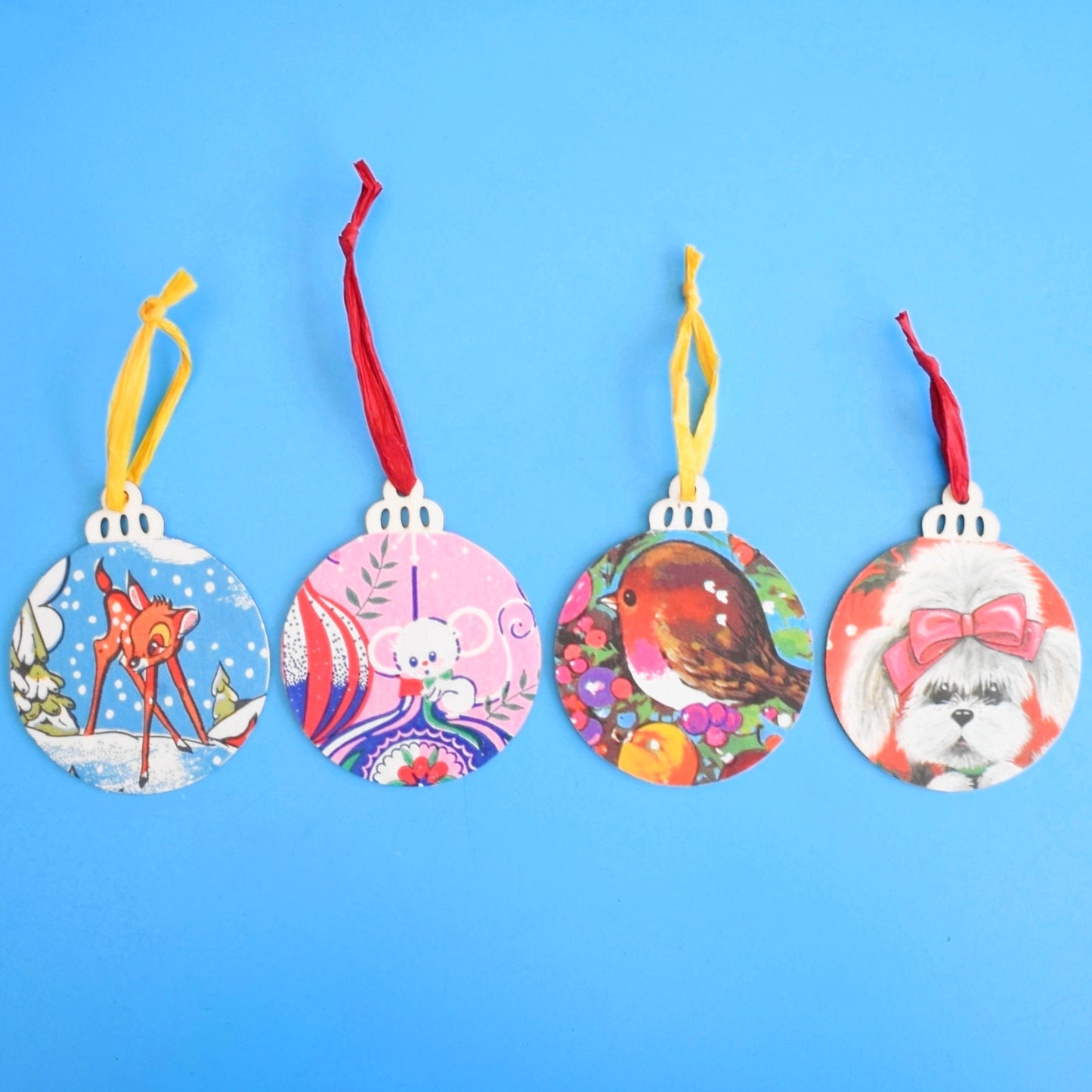 Vintage Wooden Gift Tags - Vintage Wrapping Paper Designs