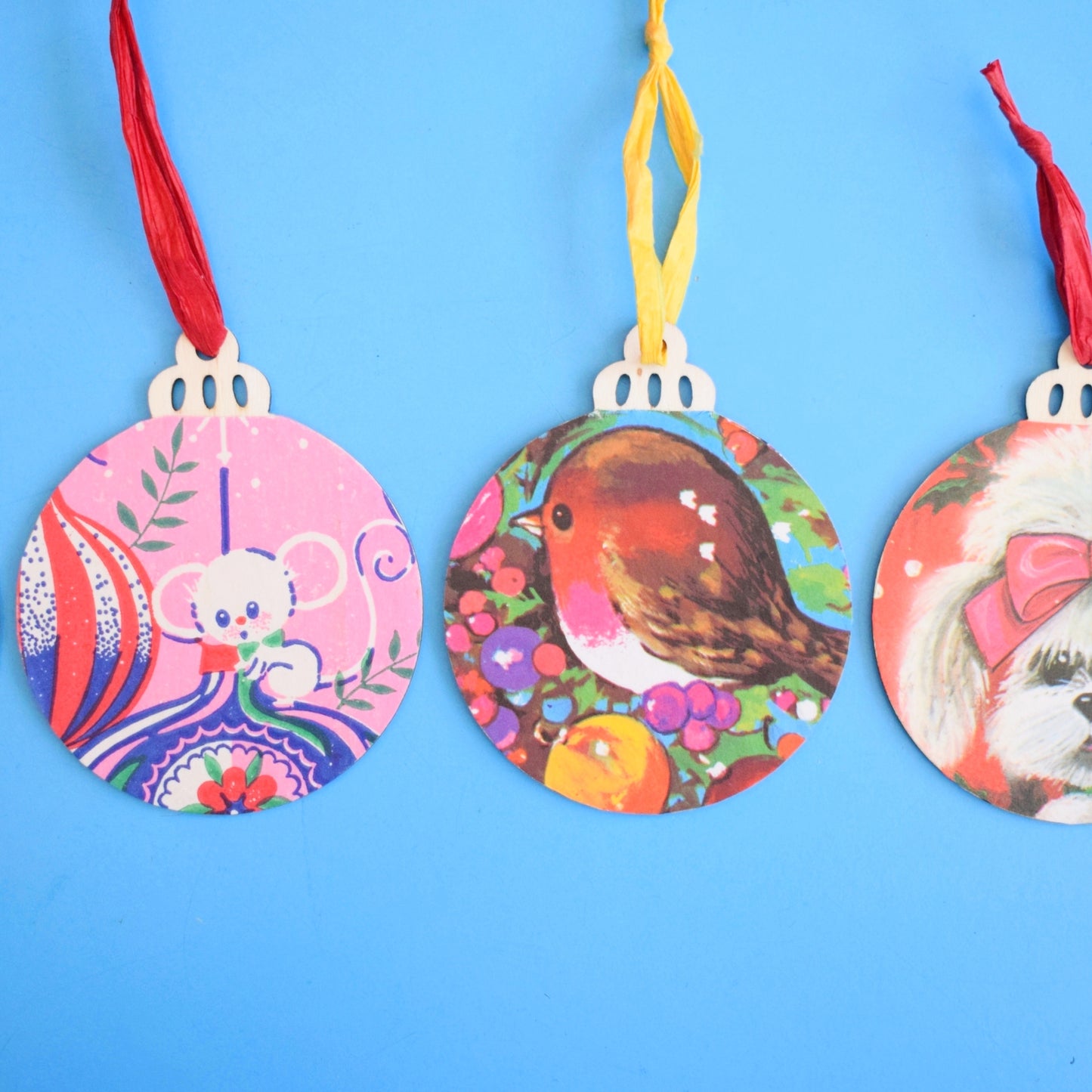 Vintage Wooden Gift Tags - Vintage Wrapping Paper Designs