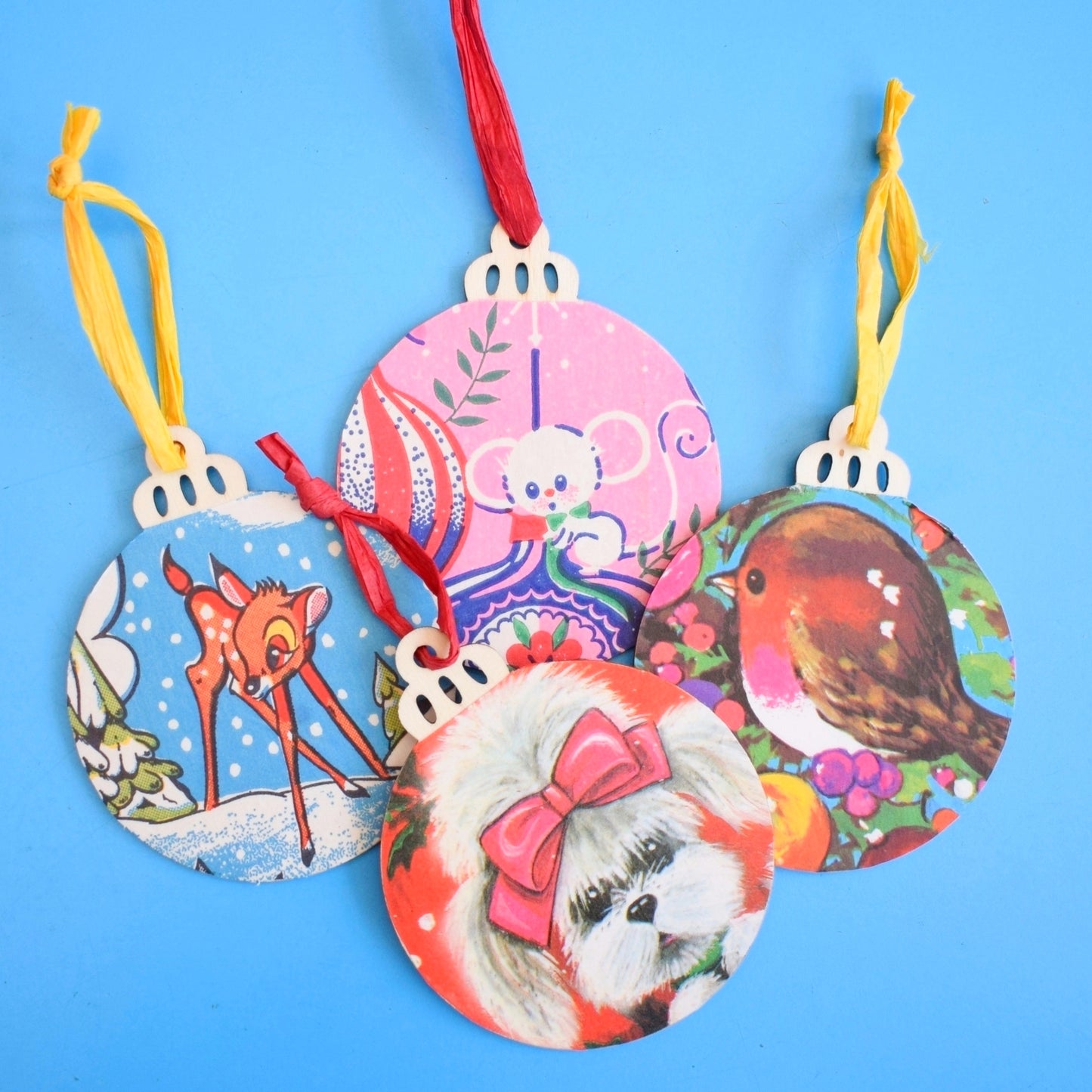 Vintage Wooden Gift Tags - Vintage Wrapping Paper Designs