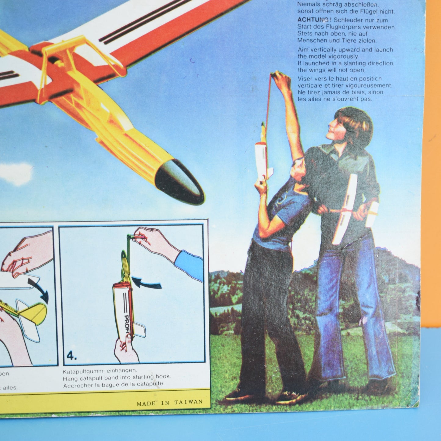 Vintage 1970s Catapult Glider Plane Toy