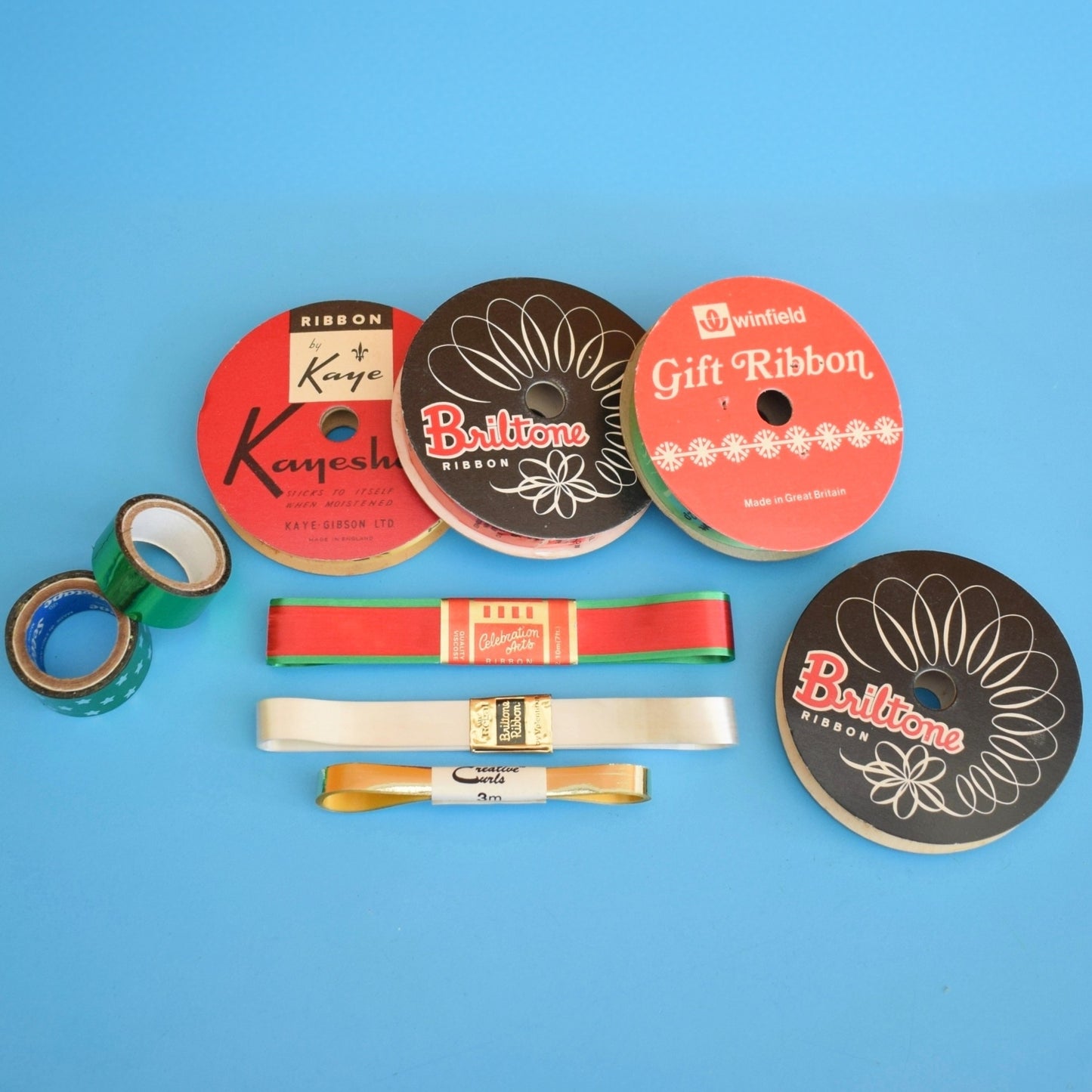 Vintage 1960s/ 70s Unused Ribbon - Christmas Parcel Wrapping by Pineapple Retro