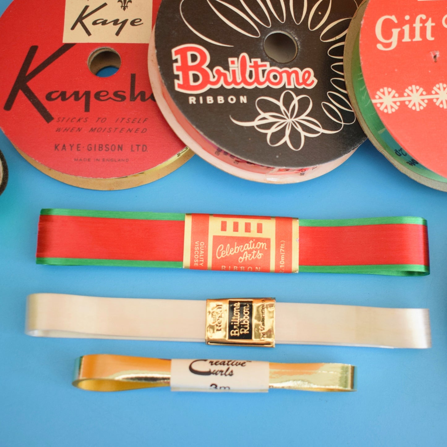 Vintage 1960s/ 70s Unused Ribbon - Christmas Parcel Wrapping by Pineapple Retro