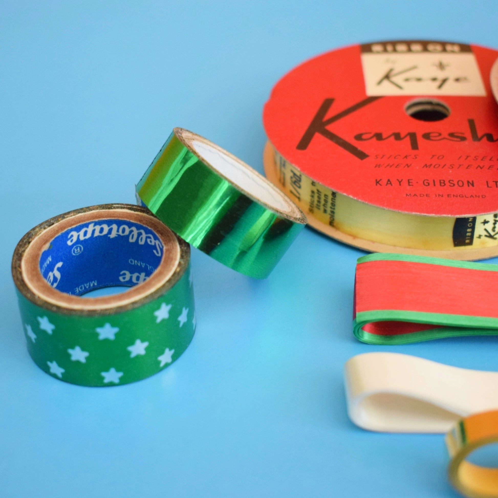 Vintage 1960s/ 70s Unused Ribbon - Christmas Parcel Wrapping by Pineapple Retro