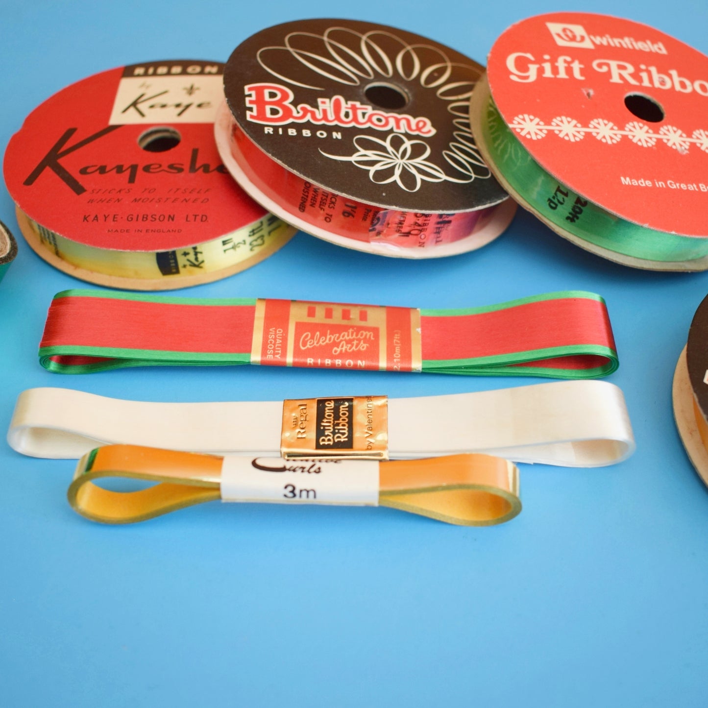 Vintage 1960s/ 70s Unused Ribbon - Christmas Parcel Wrapping by Pineapple Retro