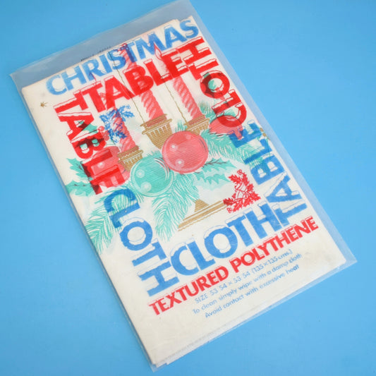 Vintage 1970s Kitsch Christmas Disposable Tablecloth