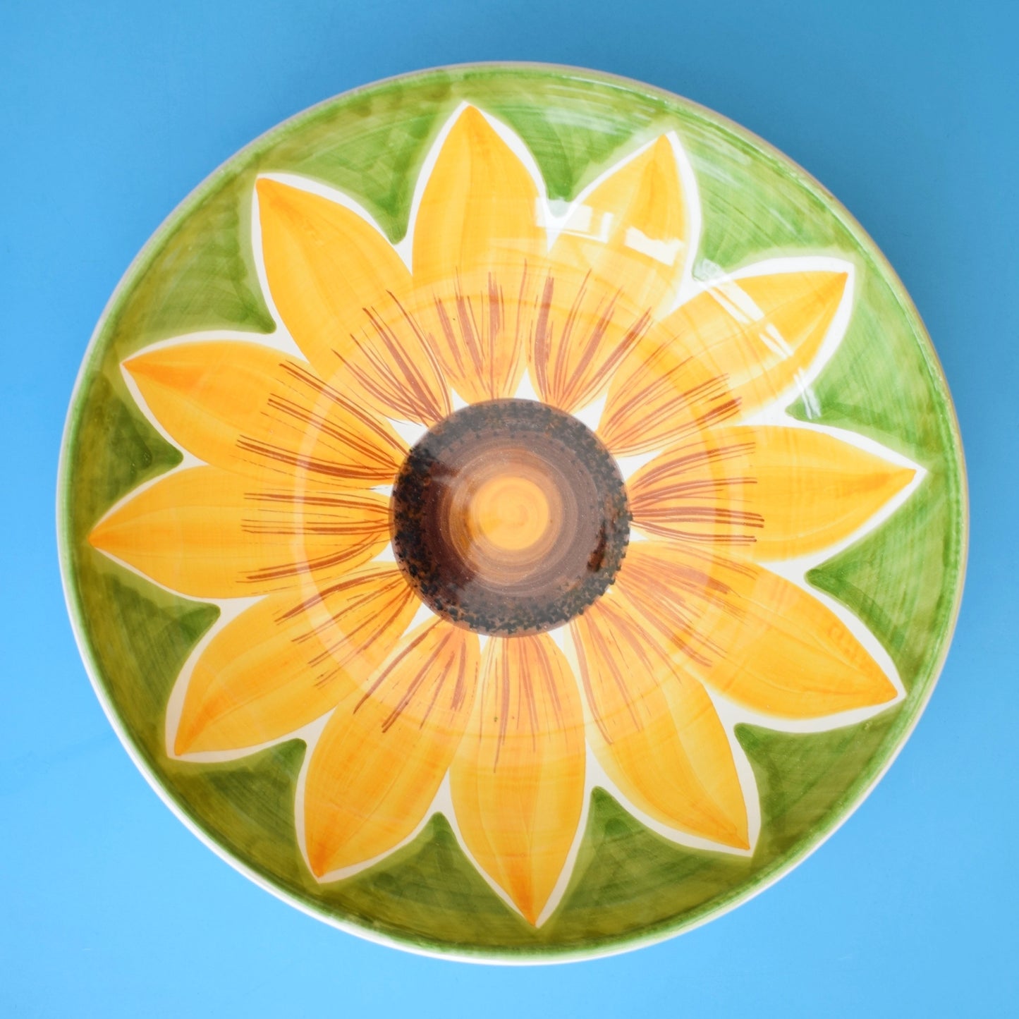 Vintage 1990s Large Ceramic Sunflower Bowl - BHS