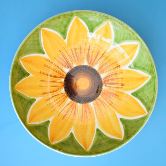 Vintage 1990s Large Ceramic Sunflower Bowl - BHS