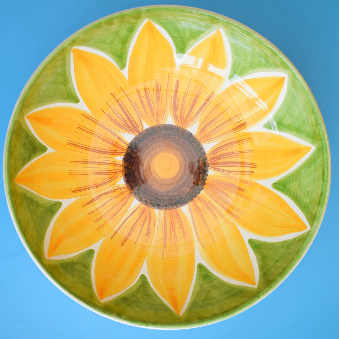Vintage 1990s Large Ceramic Sunflower Bowl - BHS