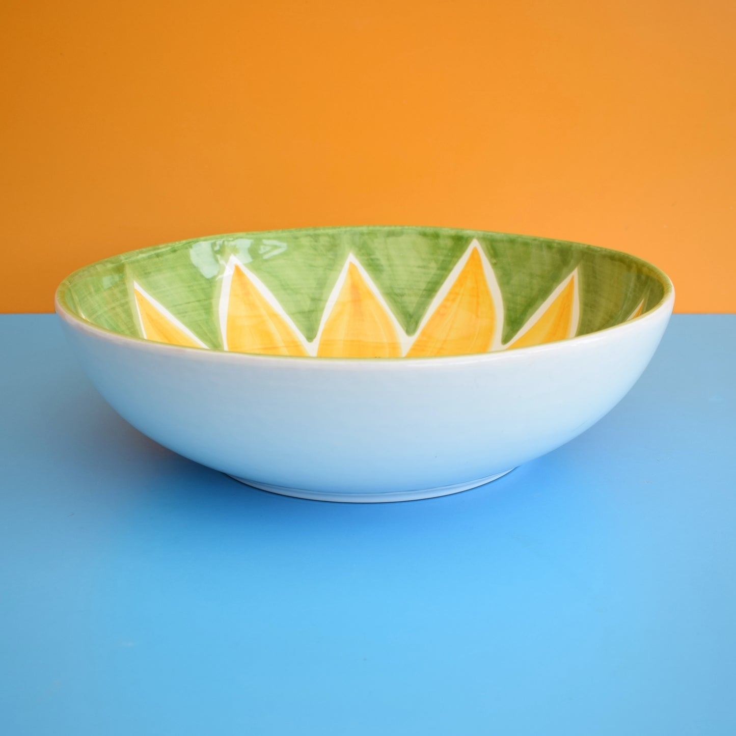 Vintage 1990s Large Ceramic Sunflower Bowl - BHS