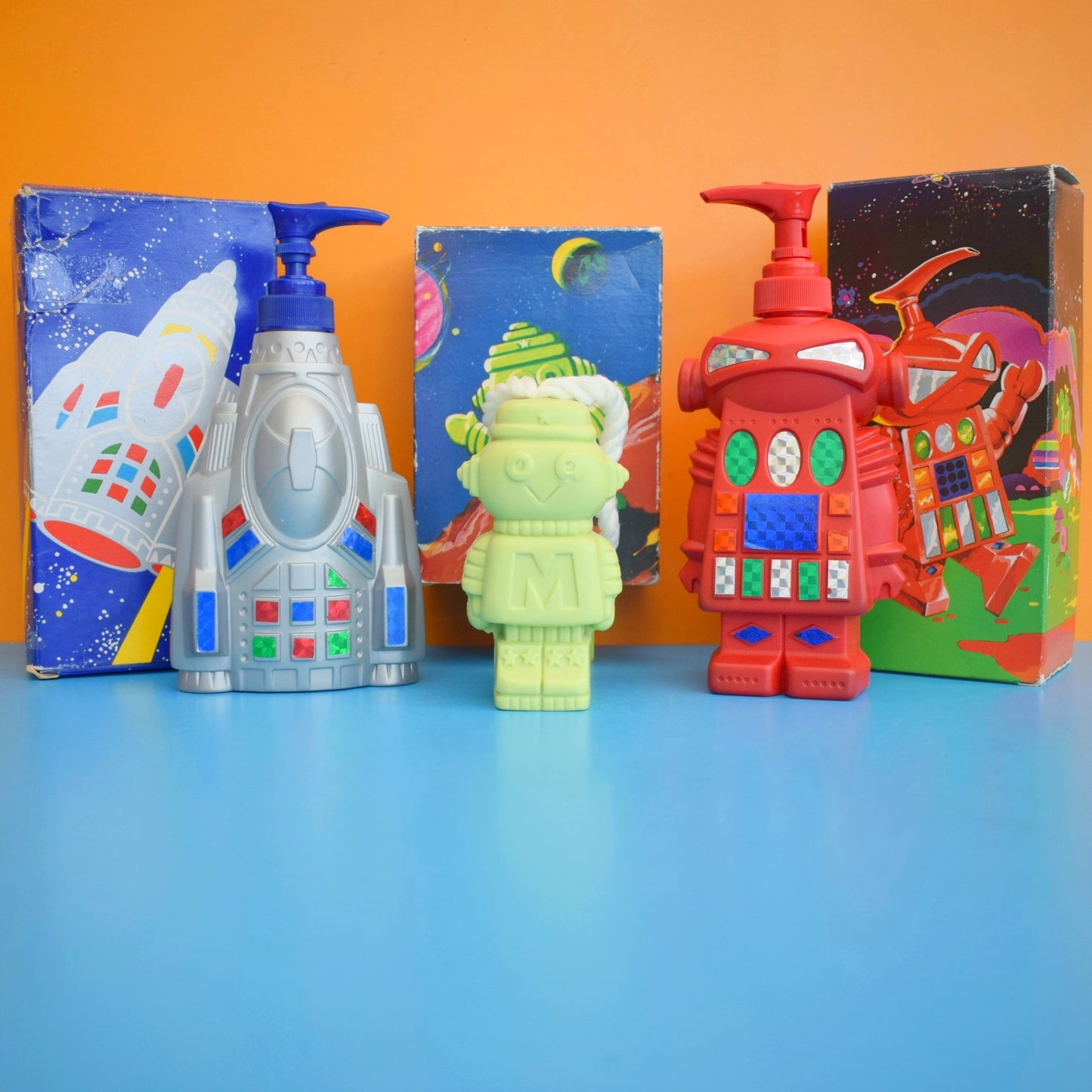 Vintage 1980s Avon Robot/ Space Invaders / Martian - Boxed