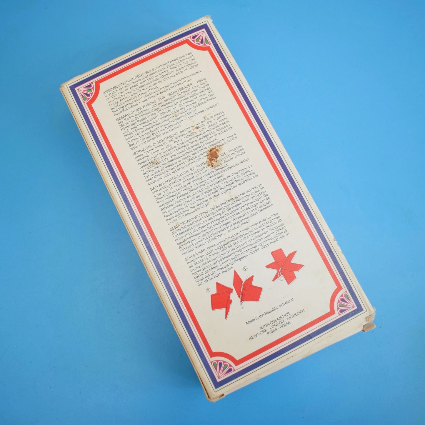 Vintage 1980s Avon Sail / Rota Boat Floating Soap Holder / Toy - Boxed