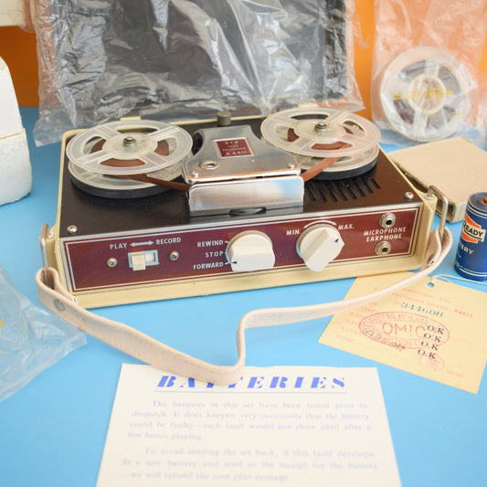 Vintage 1960s International Portable Tape Recorder- Boxed