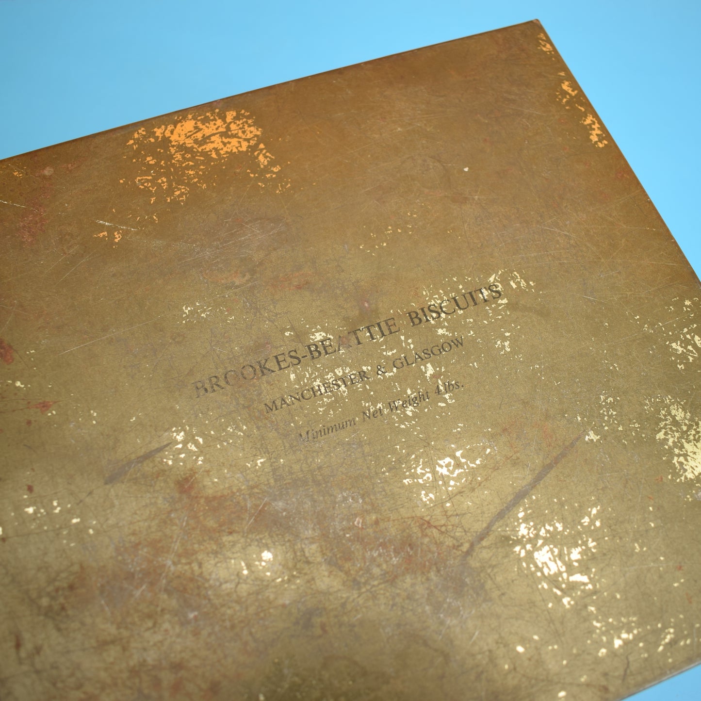 Vintage 1950s Christmas Biscuit Tin - Snow Scene