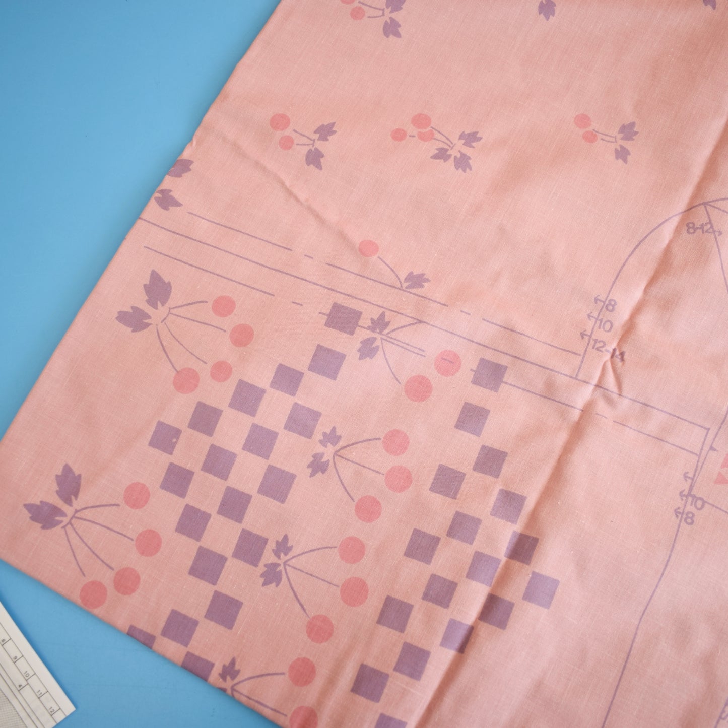 Vintage 1970s Clothkits Adult Sundress KIT - Cherries - Pink