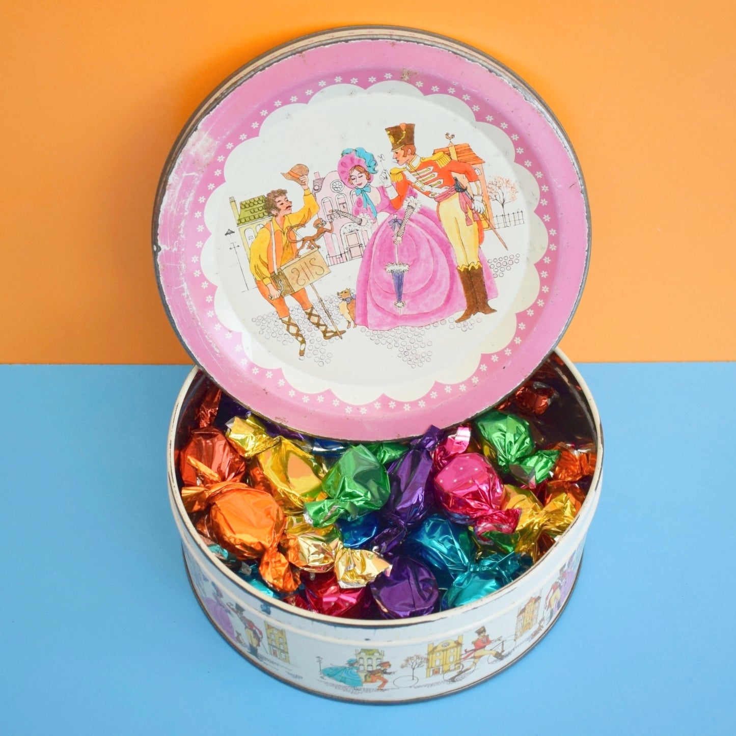 Vintage 1970s Quality Street Tins & New Chocolates .