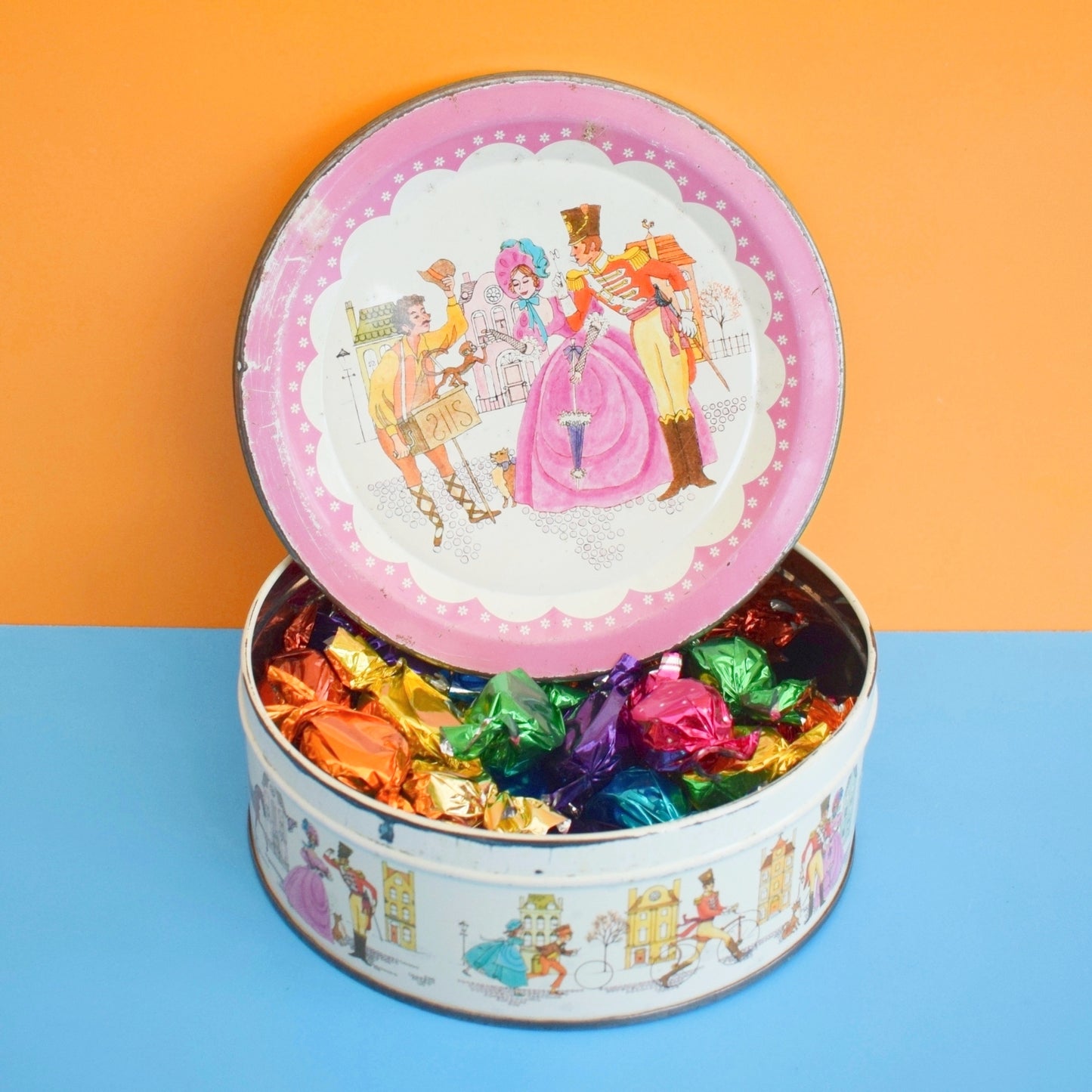 Vintage 1970s Quality Street Tins & New Chocolates .