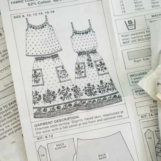 Vintage 1970s Clothkits Adult Skirt & Top KIT - Mint