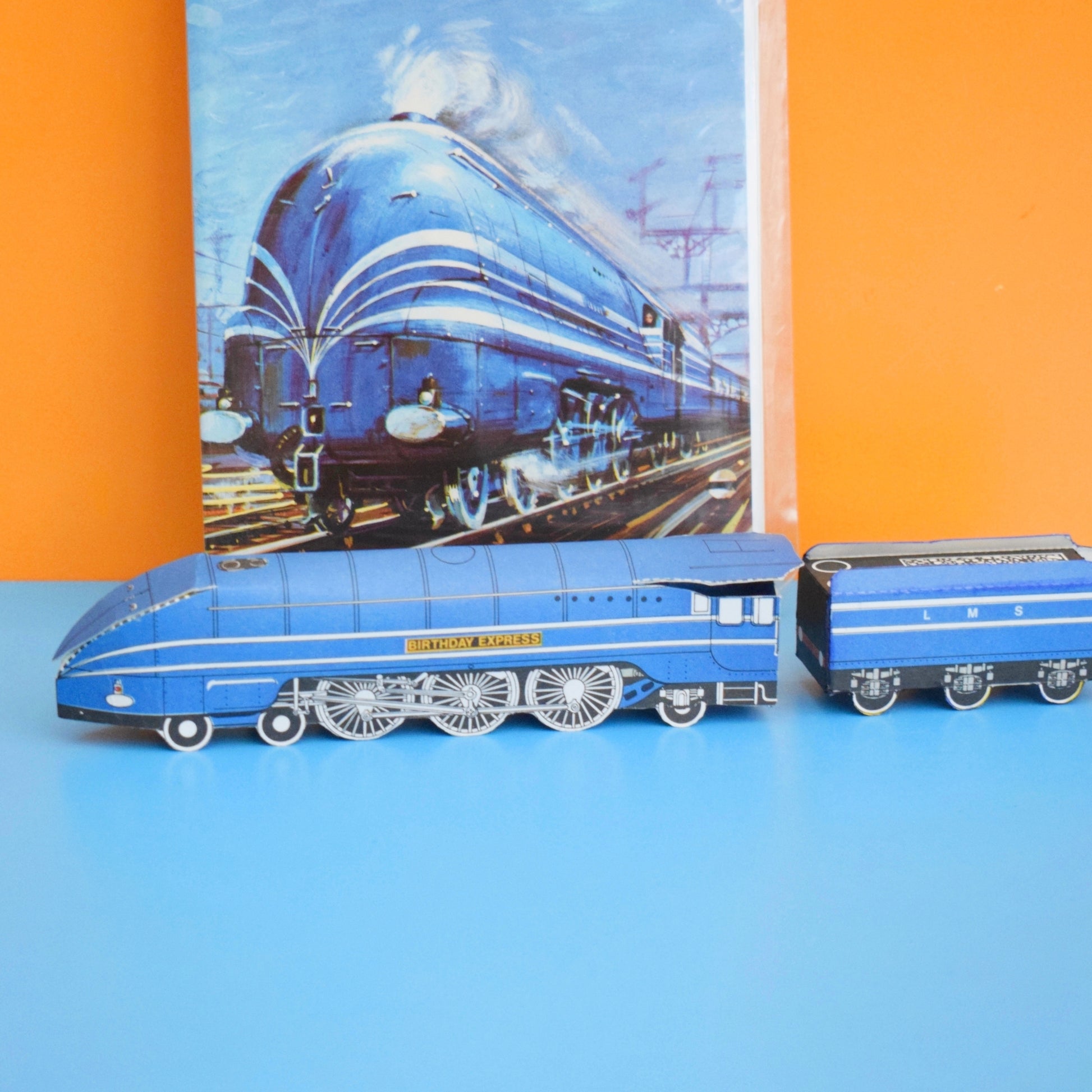 Vintage 1970s Greeting Card - Cut Out - Happy Birthday Train by Eric's Cards