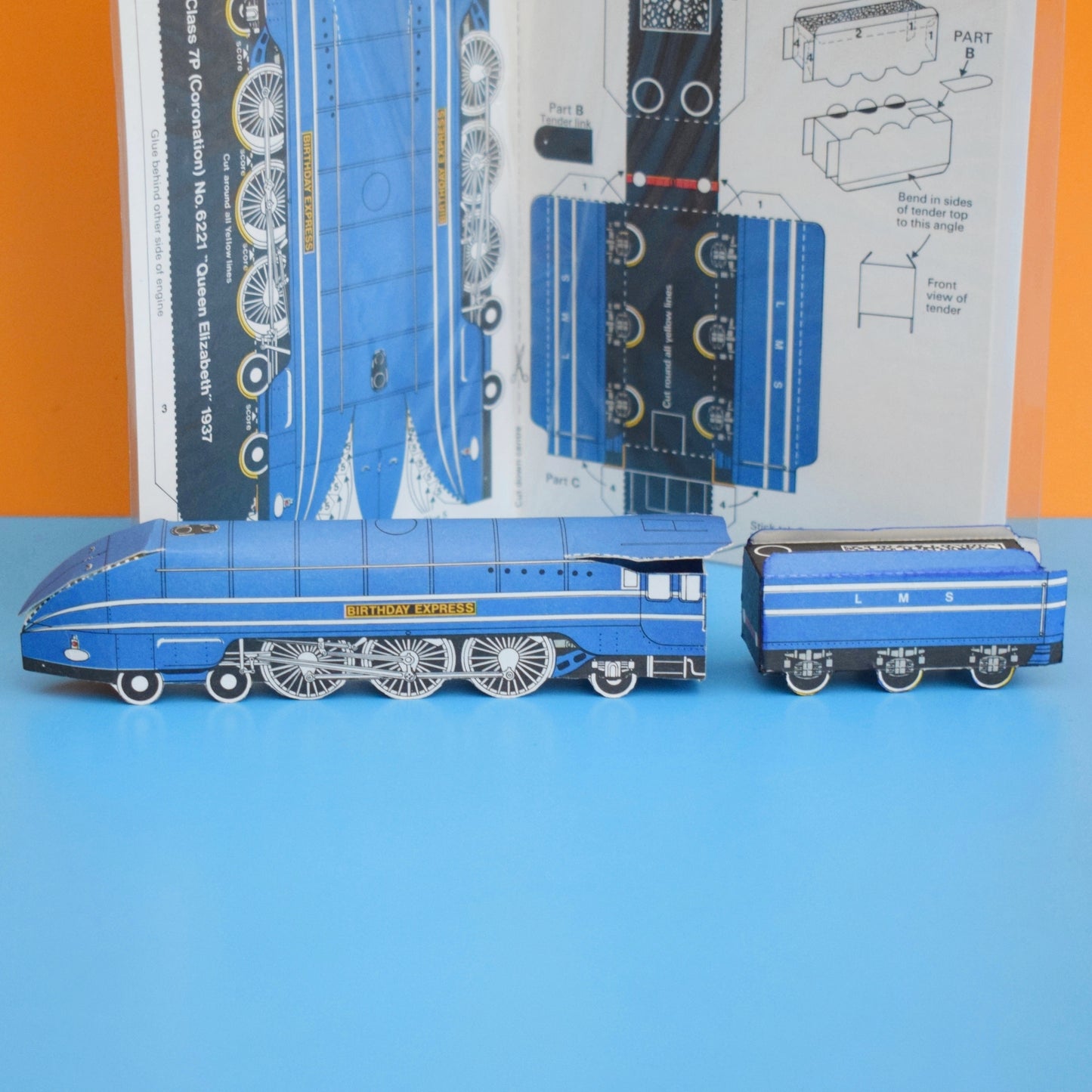 Vintage 1970s Greeting Card - Cut Out - Happy Birthday Train by Eric's Cards