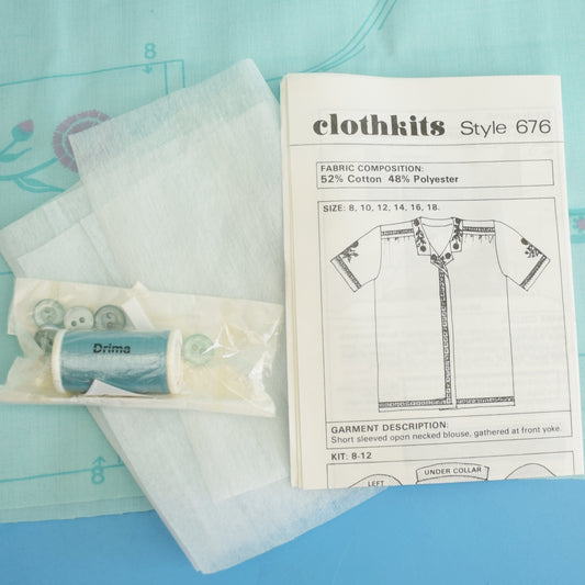 Vintage 1970s Clothkits Adult Shirt KIT - Mint