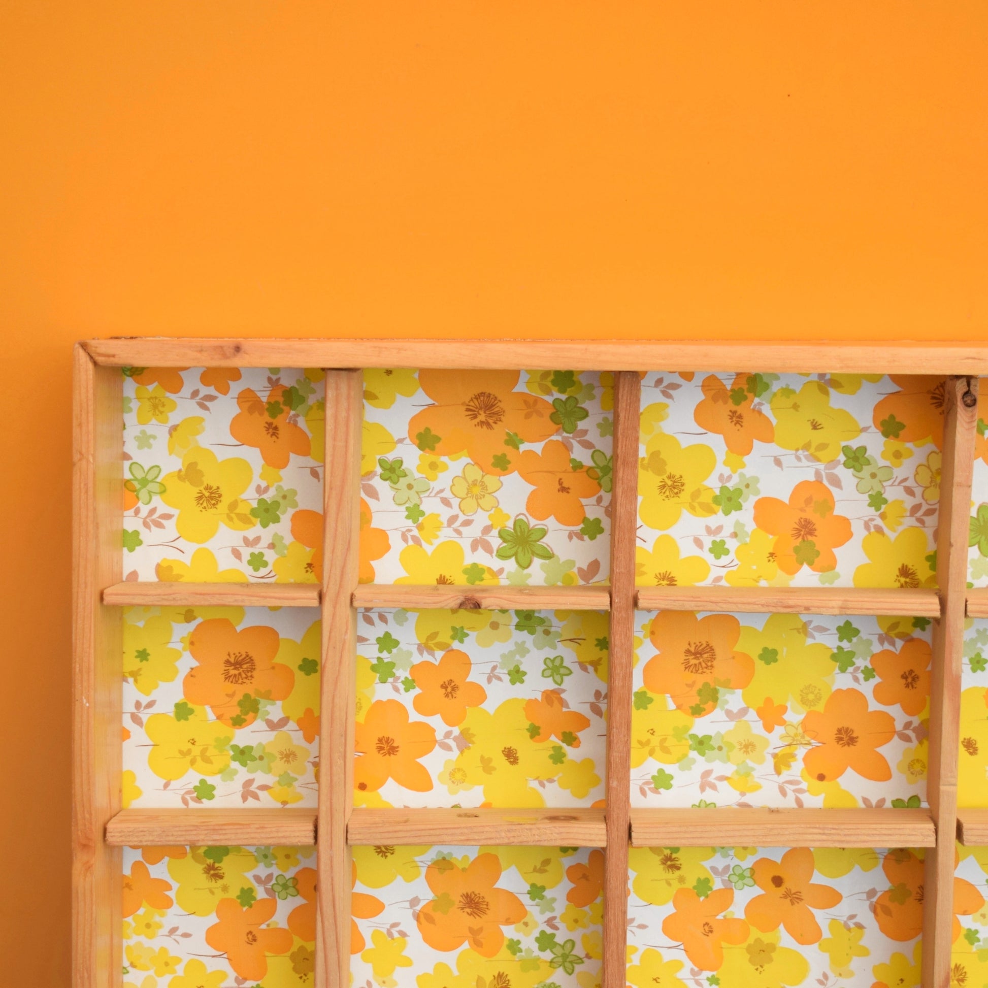 Vintage 1990s Wooden Display Unit - Vintage Vinyl Print Update by Pineapple Retro