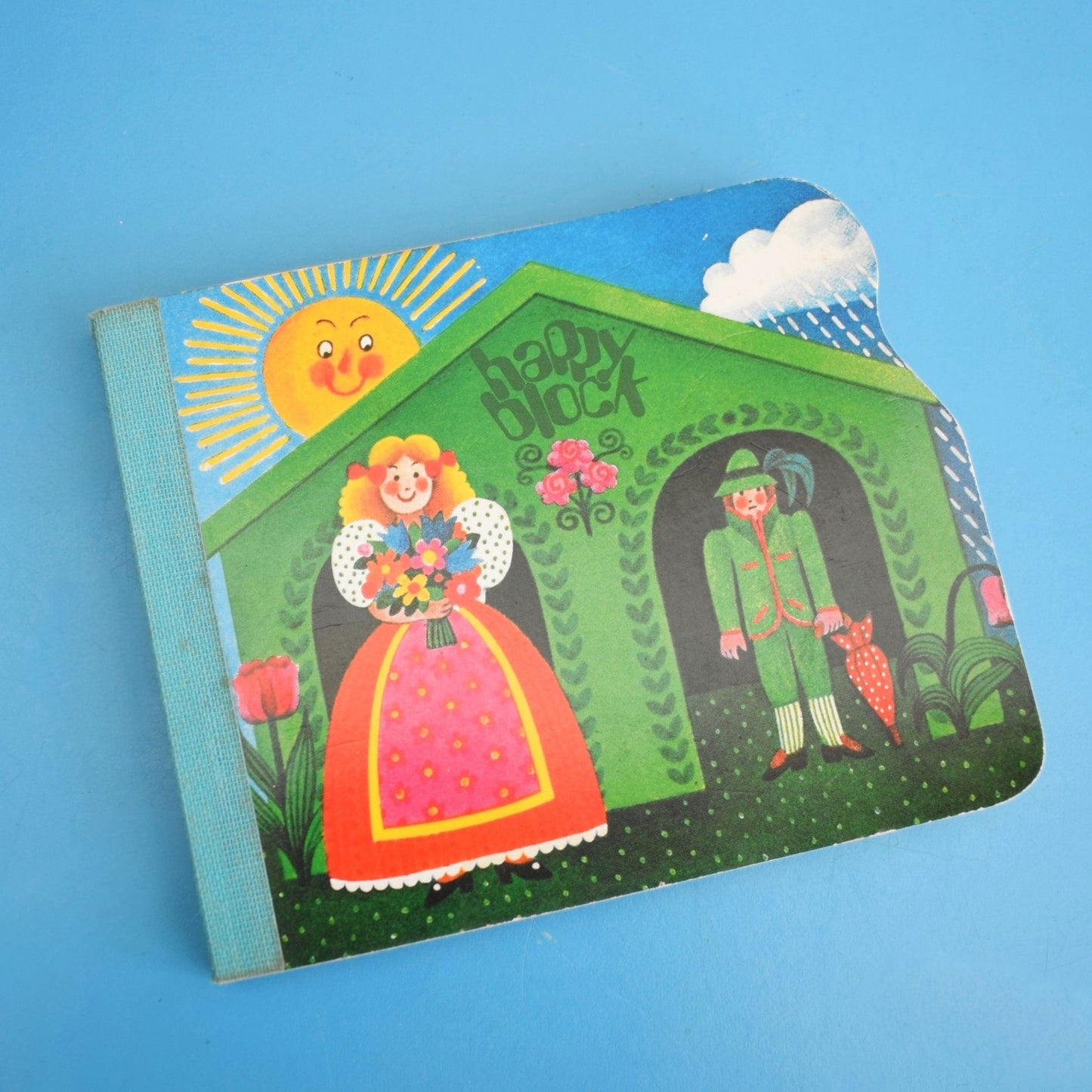 Vintage 1970s Note Book - Happy Block - Colourful