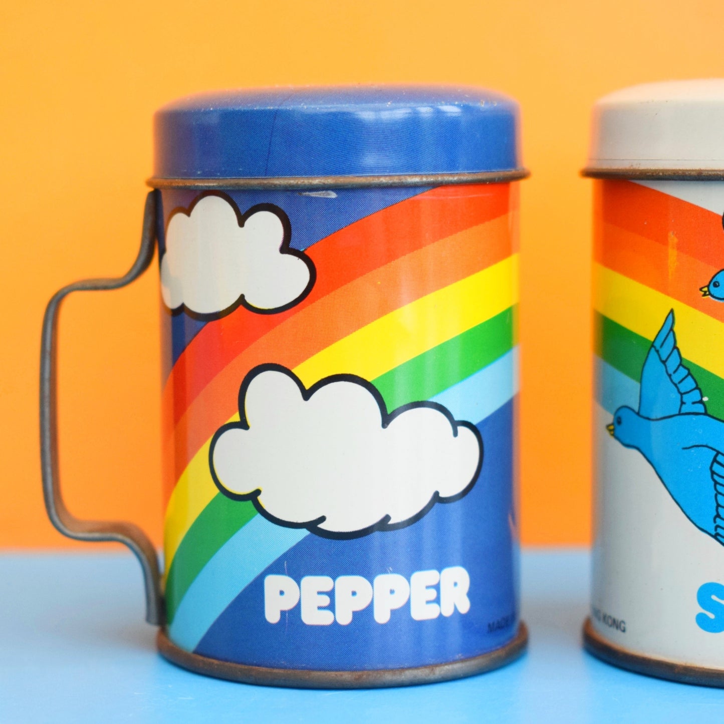 Vintage 1960s Salt & Pepper Tins - American - Giftco
