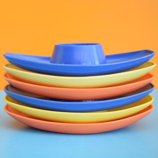 Vintage 1960s Plastic Stacking Egg Cups