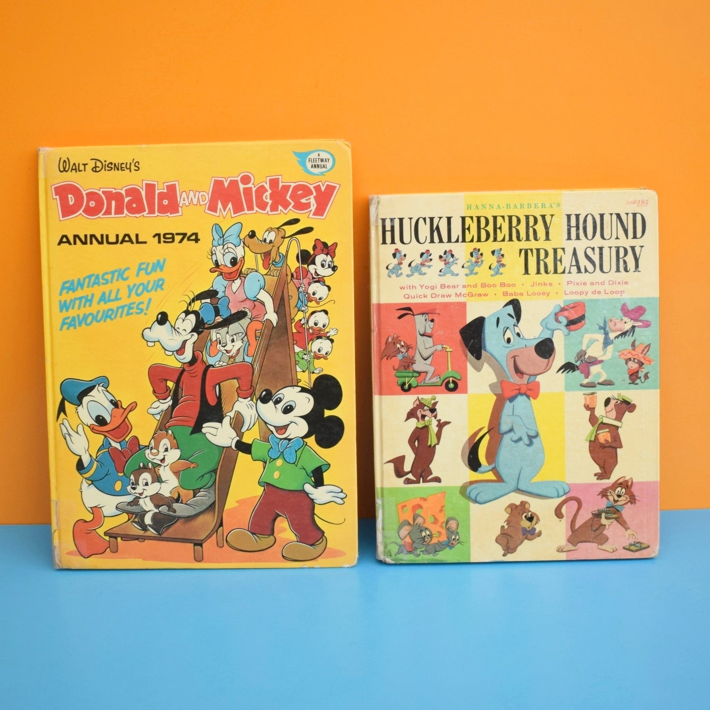Vintage 1960s Annuals/ Books - Huckleberry Hound/ Donald & Mickey by Pineapple Retro